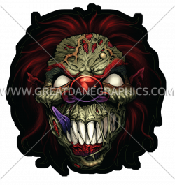 Evil Clown Front | Production Ready Artwork for T-Shirt Printing
