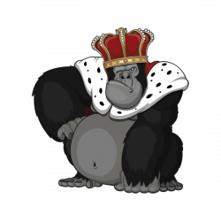 Printed vinyl King Royal Gorilla | Stickers Factory