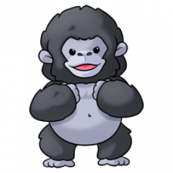 Gorila | Clip Art | Cute animal clipart, Cute cartoon ...
