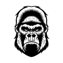Best Gorilla Clipart Black and White #29902 - Clipartion.com