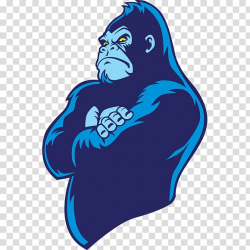 Western gorilla Drawing Logo, gorilla transparent background ...