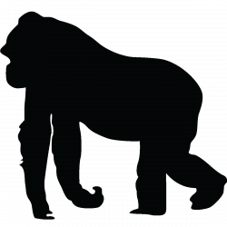 Gorilla Face Silhouette at GetDrawings.com | Free for personal use ...
