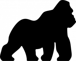 Gorilla Silhouette at GetDrawings.com | Free for personal use ...