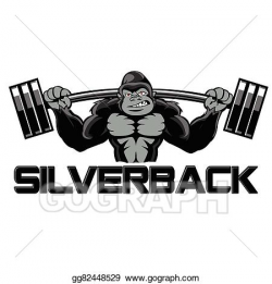 EPS Vector - Strong gorilla silverback. Stock Clipart ...