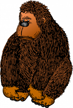 clipartist.net » Clip Art » gerald g gorilla with colour SVG