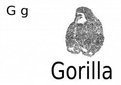 clipartist.net » Clip Art » g for gorilla SVG
