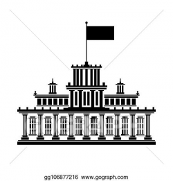 Vector Illustration - Government house isolated on white ...