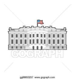 Clip Art Vector - White house america. residence of ...