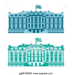 Clip Art Vector - White house america. residence of ...