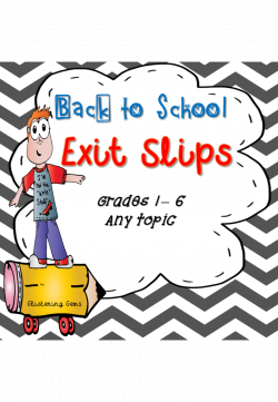 Exit Slips - Back to School | Pinterest | Opportunity, Teacher and ...