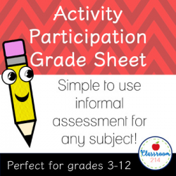 Participation Grade Worksheets & Teaching Resources | TpT