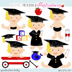 Graduation Baby Cute Digital Clipart - Commercial Use Ok ...