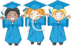 Graduation Clipart - 3 Kids Graduating | Education and ...