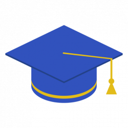 Graduation cap blue - Transparent PNG & SVG vector