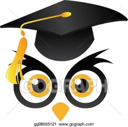 Vector Illustration - Owl head with graduation cap. EPS ...