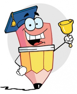Graduation graduate clipart image a grinning pencil with a ...