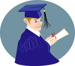 OnlineLabels Clip Art - Graduation Boy