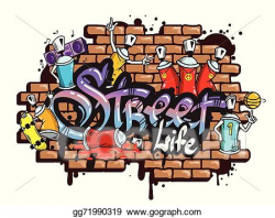 Vector Art - Graffiti word characters composition. Clipart ...