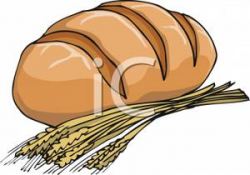 A Loaf of Bread and Wheat Clipart Picture