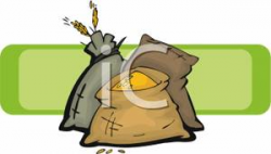 Sacks of Grain and Wheat - Royalty Free Clipart Picture