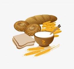 Cartoon Wheat Grain Products, Wheat, Rice, Whole Wheat PNG Image and ...
