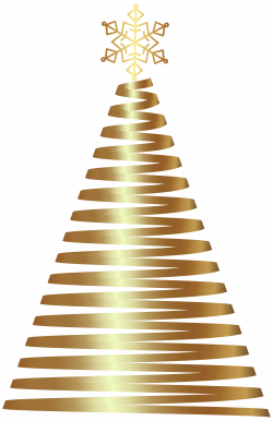 Gold Deco Christmas Tree Clip Art PNG Image | Gallery Yopriceville ...