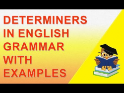 Determiners in english grammar with examples in Hindi - YouTube