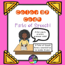Parts of Speech Grammar Practice - Color By Code!