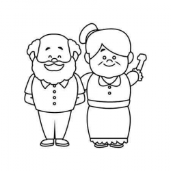 Download for free 10 PNG Grandfather clipart black and white ...
