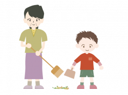 Cleaning duty | Free material | People illustration | Image