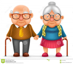 Cute Smile Happy Elderly Couple Old Man Love Woman ...