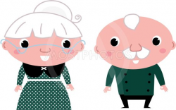 Cute elderly couple: grandm...