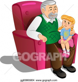 Vector Stock - Grandfather with granddaughter. Stock Clip ...