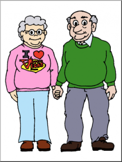 Clip Art: Family: Grandmother & Grandfather Color I abcteach ...