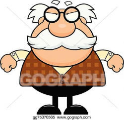 EPS Vector - Cartoon grandpa grumpy. Stock Clipart ...