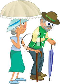iCLIPART - Cartoon Illustration of Grandma and Grandpa Going ...