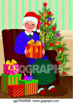 Vector Illustration - Christmas gifts for grandma. EPS ...