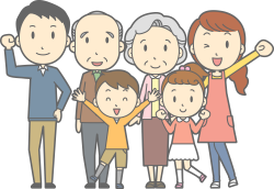 OnlineLabels Clip Art - Multigenerational Family