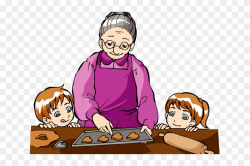 Baking Clipart Grandmother - Cooking With Grandma Cartoon ...