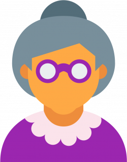 HD Woman Old Icons Age Computer User Grandma Clipart - Old ...