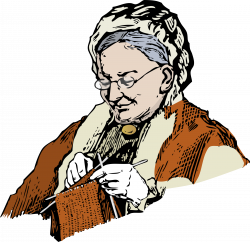Clipart - Knitting Granny