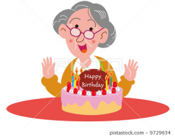 Grandma's Birthday - Stock Illustration [9729634] - PIXTA