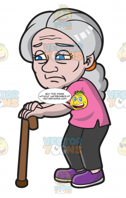 A Sad And Old Frail Woman
