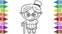 Grandma Drawing | Drawing Grandparents | Funny Grandmother | Grandparents  Day