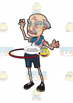 A Grandpa Playing With A Hula Hoop