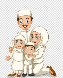 Group of family , Family Muslim Illustration, The Islamic ...