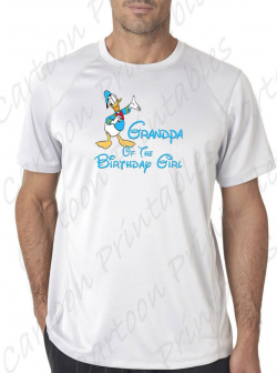 Donald Duck Grandpa of The Birthday Girl IMAGE Use as Clip Art Printable  Iron on Disney Shirt T-shirt Mickey Mouse Clubhouse Download
