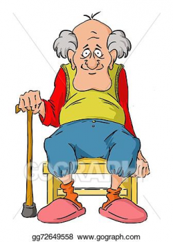 Drawings - Nice elderly grandpa. Stock Illustration ...