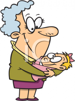 Royalty Free Clipart Image of a Proud Grandma and a Baby ...
