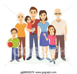 Vector Stock - Big family. Clipart Illustration gg88632579 ...